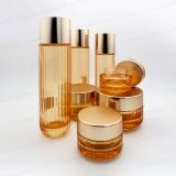 Glass lotion bottle new deisgn oblique design shape
