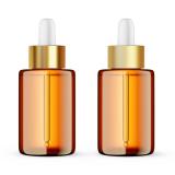 wholesale Flat shoulder 30ml serum bottle glass dropper bottle for essential oils