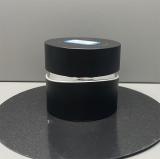 Matte black cream jar