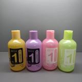 Multiple colors round shoulder 350ml cosmetic package plastic bottle for shampoo/conditioner/lotion