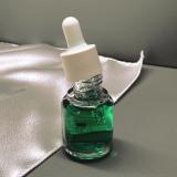 30ml clear thick PET plastic dropper bottle with matte white dropper essential oil serum packing