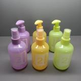 Multiple colors round shoulder 200ml cosmetic package plastic bottle for shampoo/conditioner/lotion
