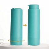 Custom green empty 30ml 50ml rotary vacuum pump bottle for cosmetic cream/lotion