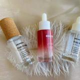 Eco-friendly round glass dropper bottle with cork cap cosmetic packing essential oil bottles 30ml