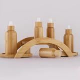 30ml 50ml Bamboo Cosmetic Dropper Glass Bottle With Bamboo Lid For Lotion Cream Essential Oil Bottle Packaging