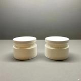 White PP jar double wall plastic jar with unique shape cap 80g face cream container cosmetic packing