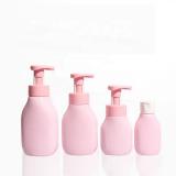 HDPE cute pink soft plastic shampoo bottle baby care washing lotion bottles 120/280/380/500ml