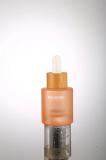 cosmetic round shape thick wall custom blue color glass dropper bottle 30ml 50ml