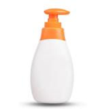 Custom empty unique 260ml HDPE plastic press pump bottle for lotion/shampoo/body wash