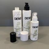 100/200ml white watertransfer glass bottle lotion pump bottle