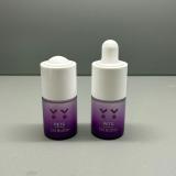 Round cute PETG plastic dropper bottle frosted purple plastic bottle 20ml