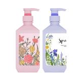 600ml large capacity  HDPE plastic shampoo bottle square cosmetic lotion bottle
